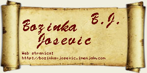Božinka Jošević vizit kartica